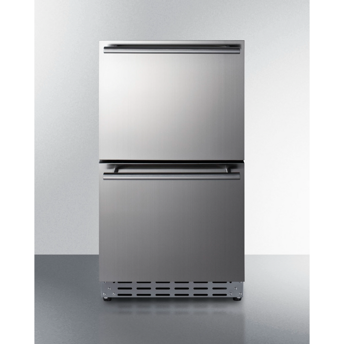Summit 18 Inch Wide 2-Drawer All-Refrigerator, ADA Compliant