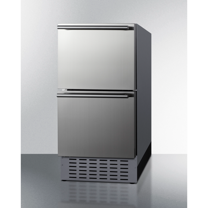 Summit 18 Inch Wide 2-Drawer All-Refrigerator