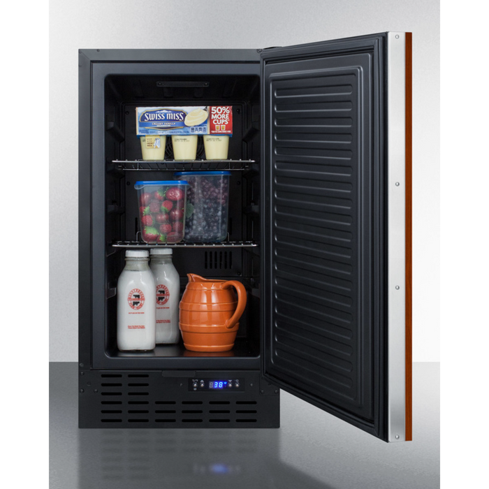 Summit 18 Inch Wide Built-In All-Refrigerator (Panel Not Included)