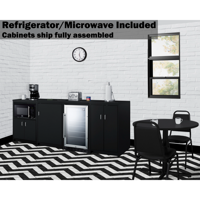 Summit 85 Inch Wide Casework Suite with Beverage Center and Microwave, ADA Height
