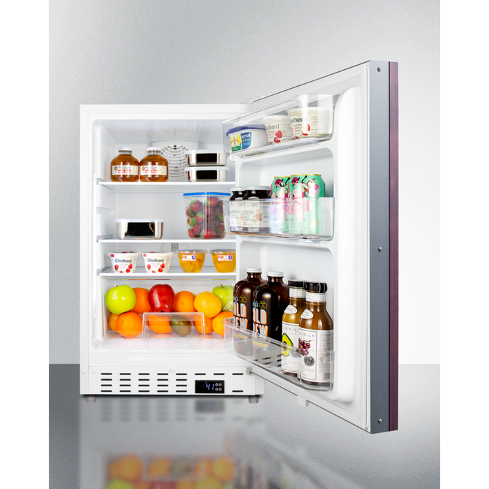 Summit 21 Inch Wide Built-In All-Refrigerator, ADA Compliant (Panel Not Included)