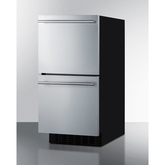 Summit 15 Inch Wide 2-Drawer All-Refrigerator, ADA Compliant (Panels Not Included)