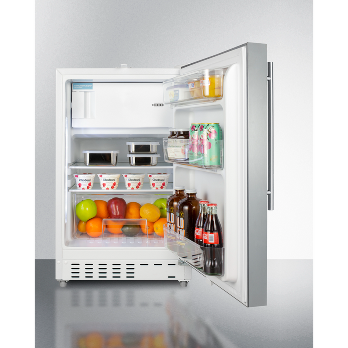 Summit 21 Inch Wide Built-in Refrigerator-Freezer, ADA Compliant