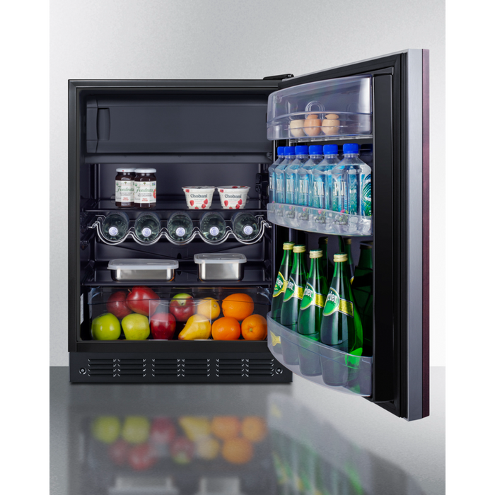 Summit 24 Inch Wide Refrigerator-Freezer, ADA Compliant (Panel Not Included)