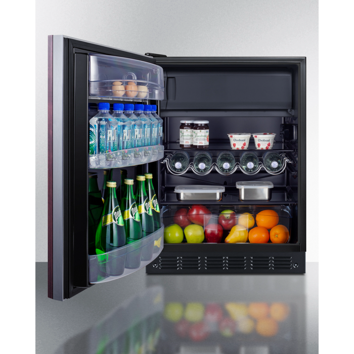 Summit 24 Inch Wide Refrigerator-Freezer, ADA Compliant (Panel Not Included)