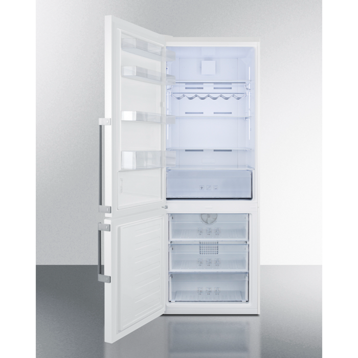 Summit 28 Inch Wide Bottom Freezer Refrigerator
