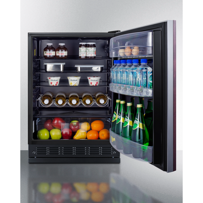 Summit 24 Inch Wide All-Refrigerator (Panel Not Included)