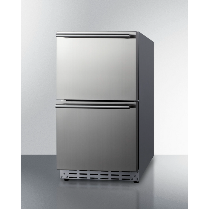 Summit 18 Inch Wide 2-Drawer All-Refrigerator, ADA Compliant