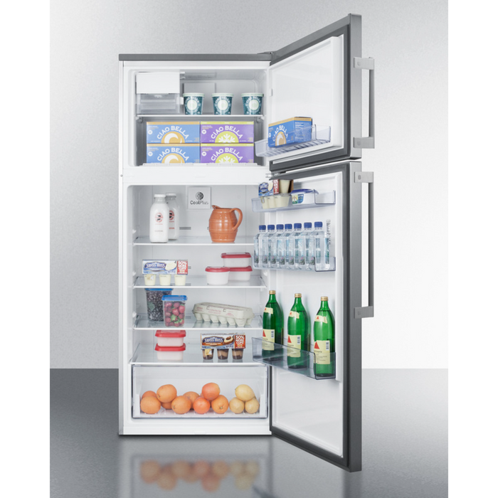 Summit 28 Inch Wide Top Mount Refrigerator-Freezer With Icemaker