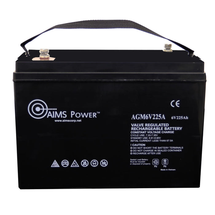 AIMS Power 6 volt 225 AH Deep Cycle Battery