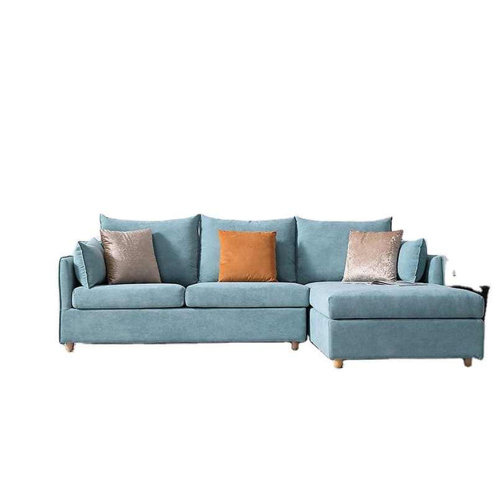 Custom home small size modern sectional sofa with ottoman