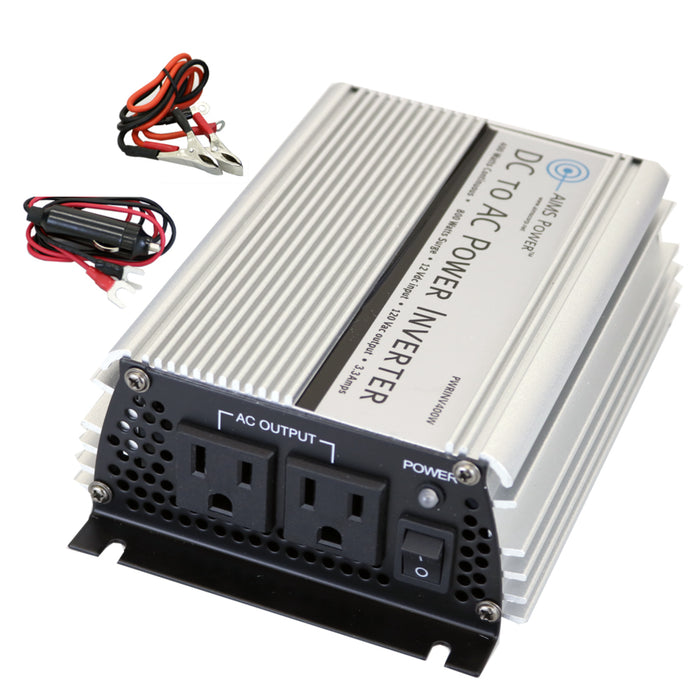 AIMS Power 400 Watt Power Inverter with Cables 12 Volt